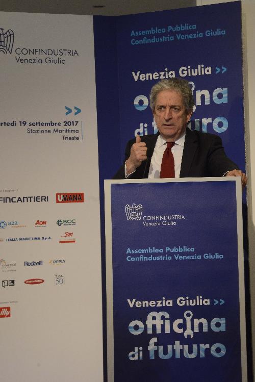 Enrico Morando (Viceministro Economia) all'assemblea pubblica di Confindustria Venezia Giulia - Trieste 19/09/2017